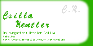 csilla mentler business card